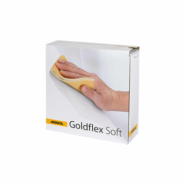 Bild von Mirka Goldflex Soft Handpads auf Rolle in verschiedenen Körnungen. 200 Stück.