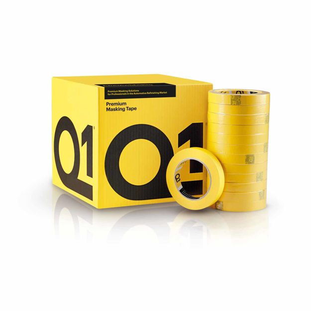 Bild von Q1 Premium Masking Tape Gelb 18mm x 50m 48 Rollen